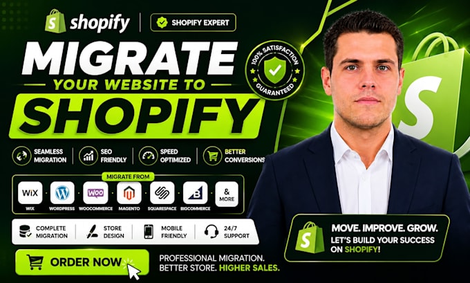 professionally migrate, transfer, clone or redesign your shopify store