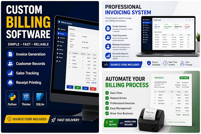 create custom billing and invoicing software in python