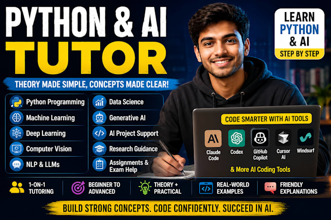 be your python tutor for ai and explain theoretical ai lessons