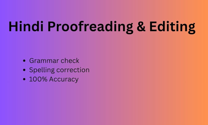 profread and edit your hindi text professionally