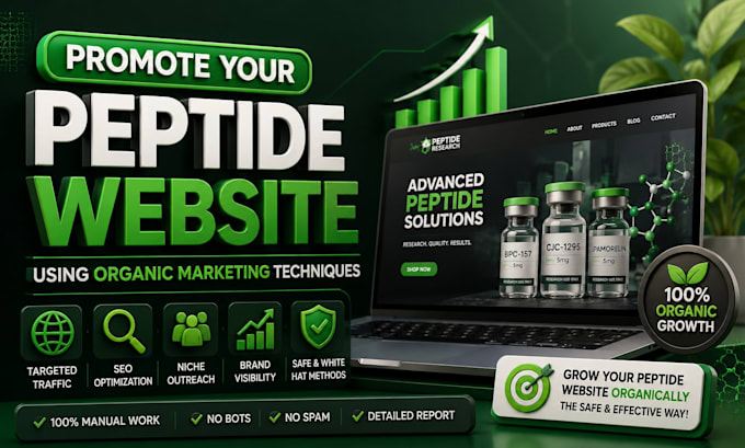promote your peptide website using organic marketing techniques
