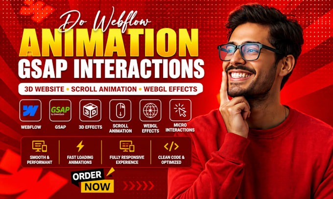 do webflow animation gsap interactions 3d website scroll animation webgl effects