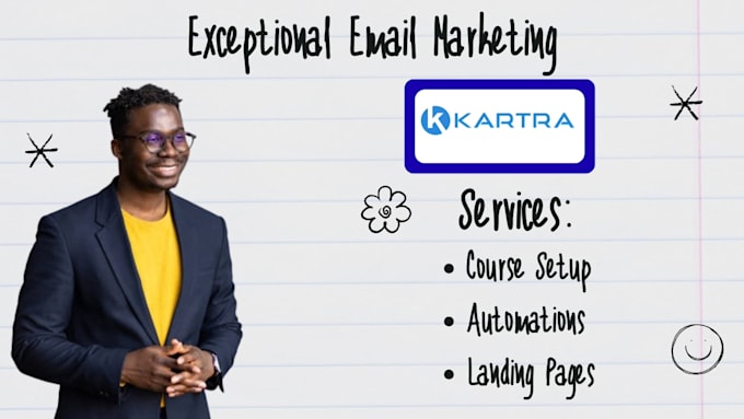setup courses, landing page, automation on kartra