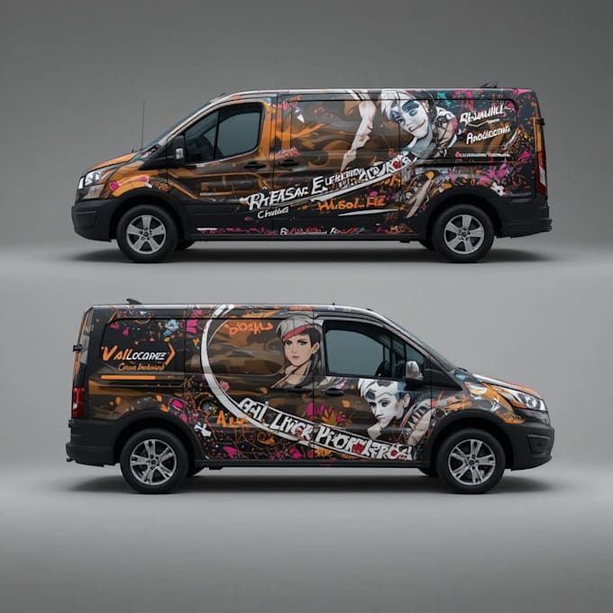 do clean and professional car wrap, vehicle wrap design