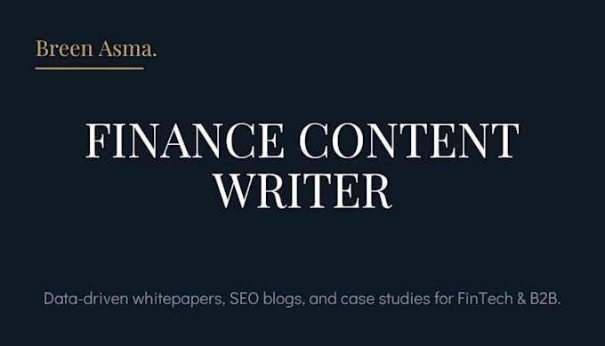 write SEO finance and investing blog content for your business