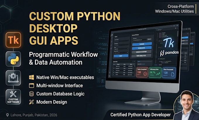 build a custom desktop gui automation app using python