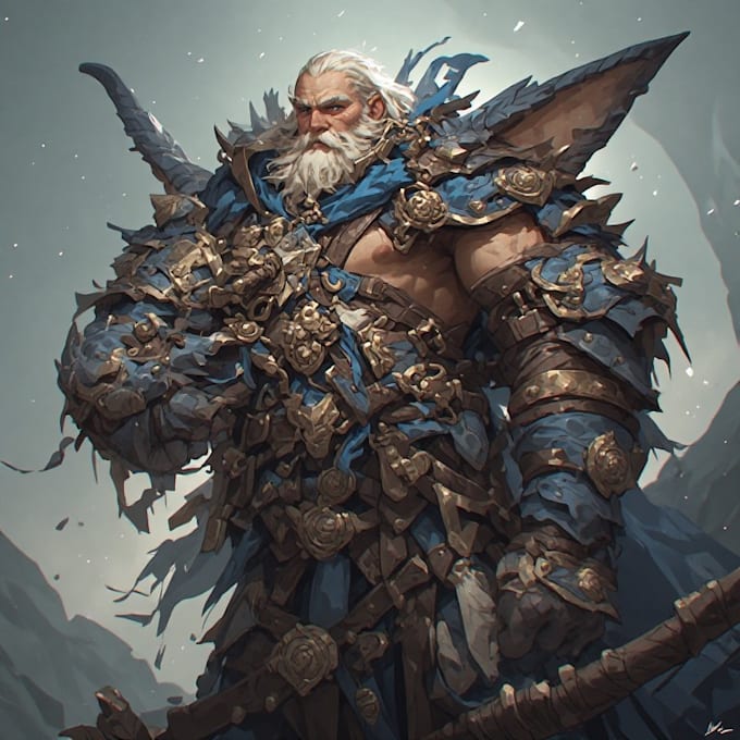 custom draw a fantasy character illustration