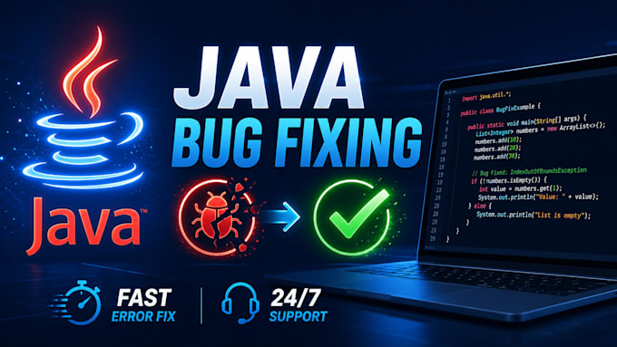 fix java bugs, errors, exceptions and debugging