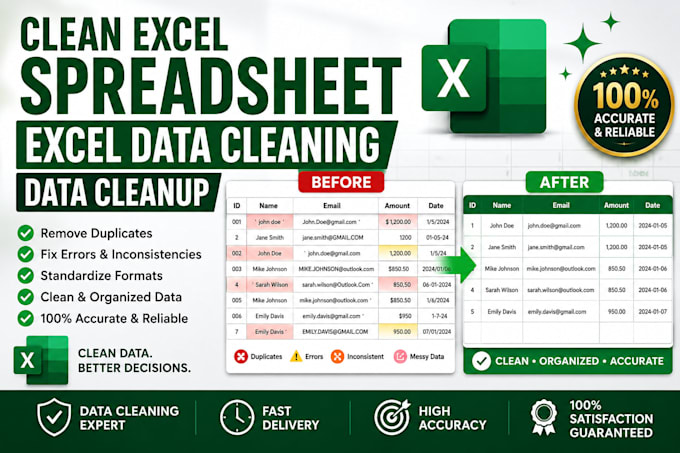 clean excel spreadsheet, excel data cleaning, data cleanup