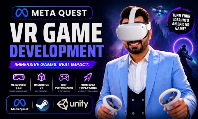 create an immersive VR experience in unity for oculus meta quest