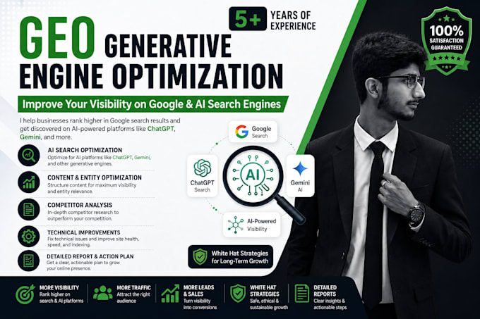 provide SEO, GEO, technical, and ai search services