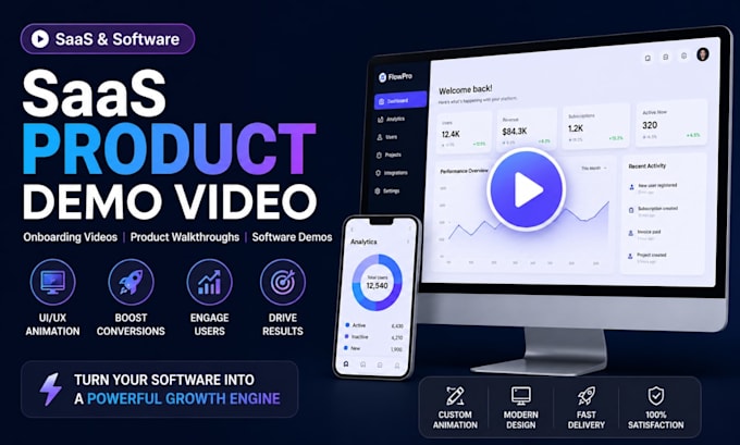create saas onboarding video, product walkthrough and software demo