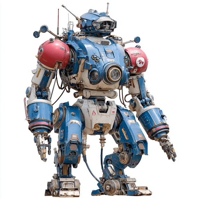 draw custom mecha robot