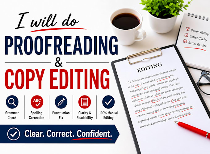 proofreading and copy editing