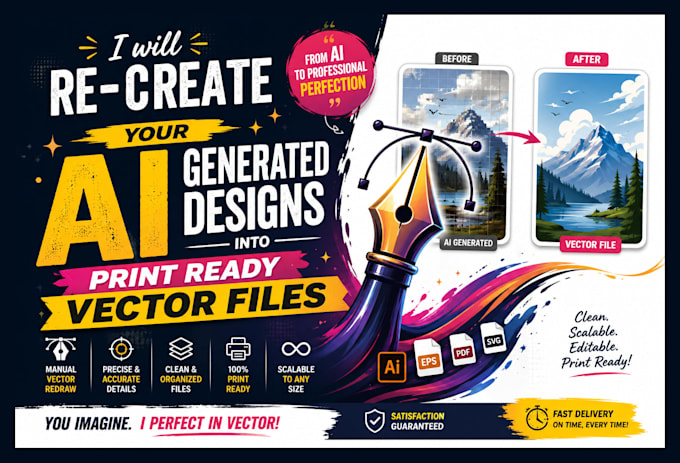 ai generated designs into print ready vector files