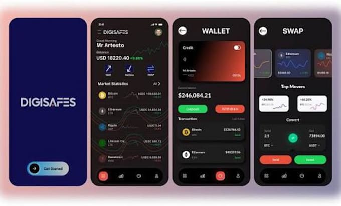 develop crypto wallet app and website