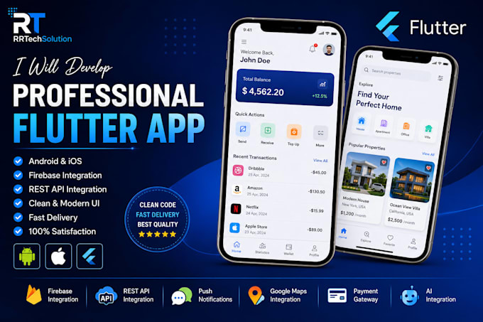 do ai mobile app, native app , IOS app , flutter app development
