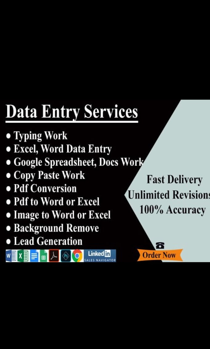 do data entry excel and typing