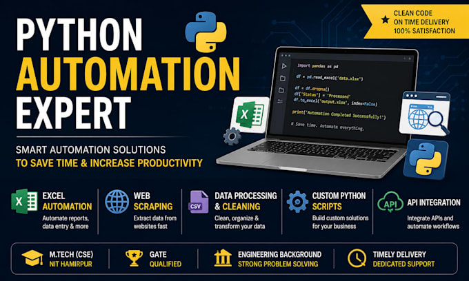 build python automation scripts, web scraping and selenium bots