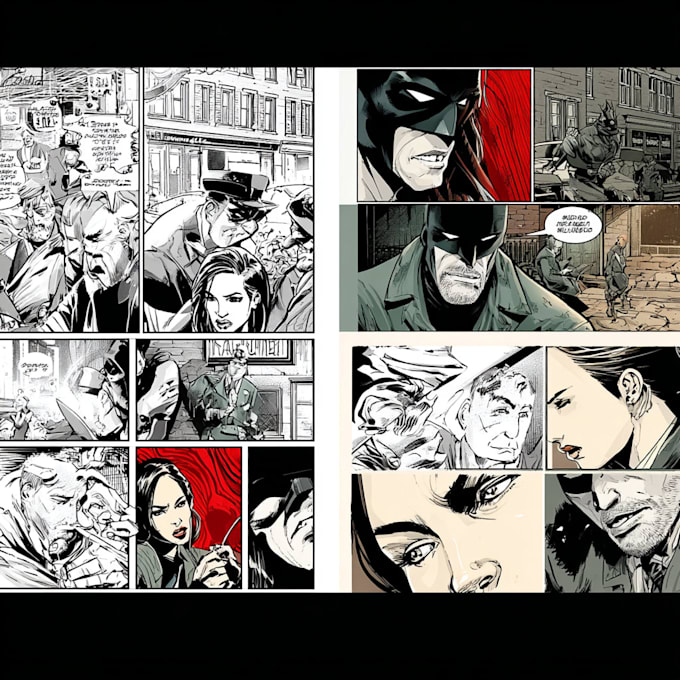 create your comic book page line art