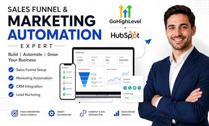 do marketing automation, hubspot integration and sales funnels