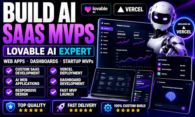 build ai saas mvp web apps with lovable ai and vercel deployment