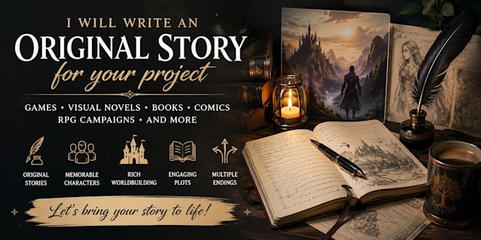 write a custom story for your game, novel, or visual novel