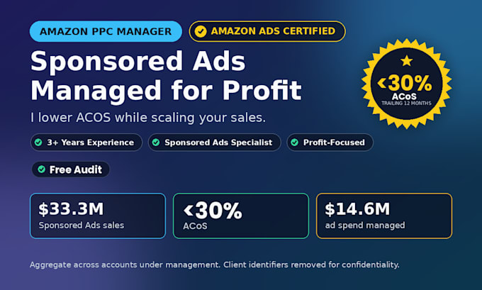 be your amazon PPC expert to manage, optimize and scale your ad campaigns