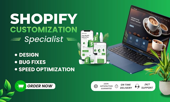 do shopify customization, store design and speed optimization specialist