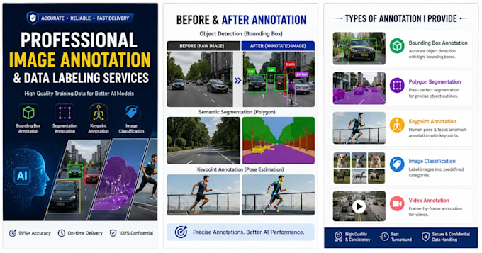 provide accurate image annotation and data labeling services