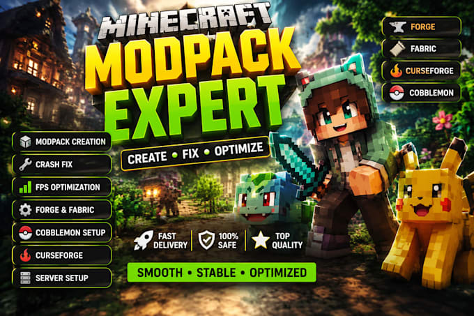 creat fix optimze minecraft modpack cobblemon curseforge fps forge fabric server