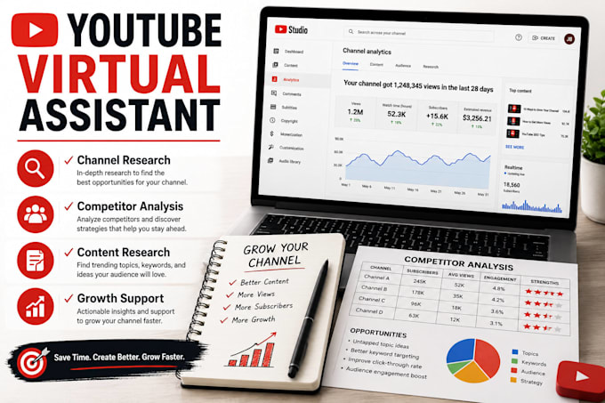 be your youtube virtual assistant and content researcher