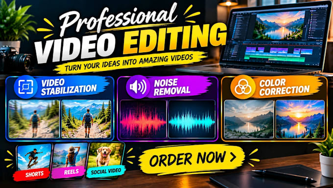 stabilize shaky video and remove noise for reels and shorts