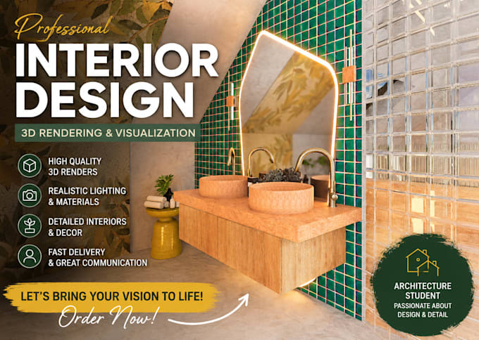 design 3d interior models and architectural renders