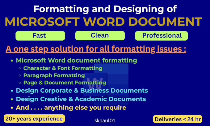 do microsoft word document formatting, word template design