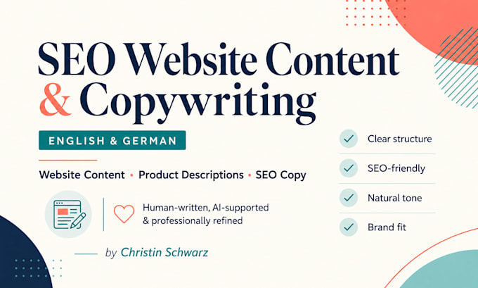 write SEO website content and product descriptions