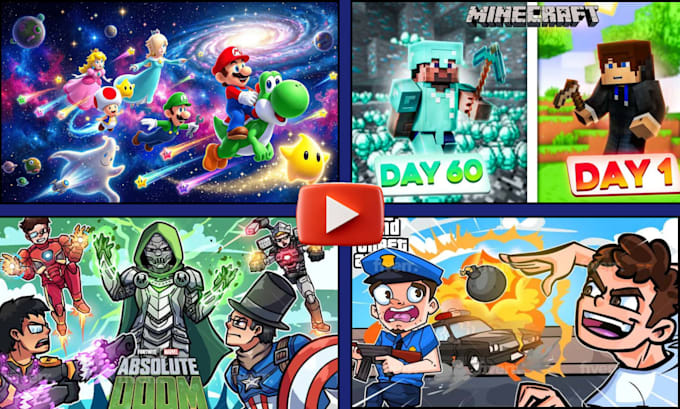 design professional youtube cartoon thumbnails