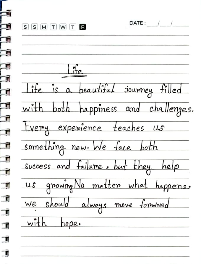 write neat handwritten notes and assignments