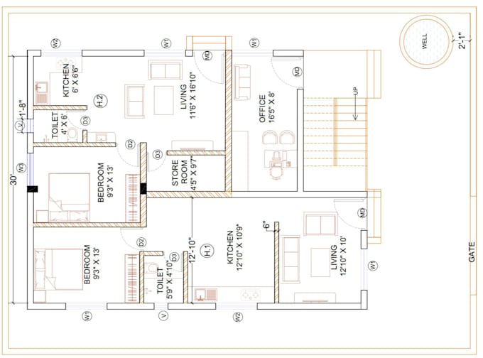 do 2d autocad drawings, floor plans and technical drafting