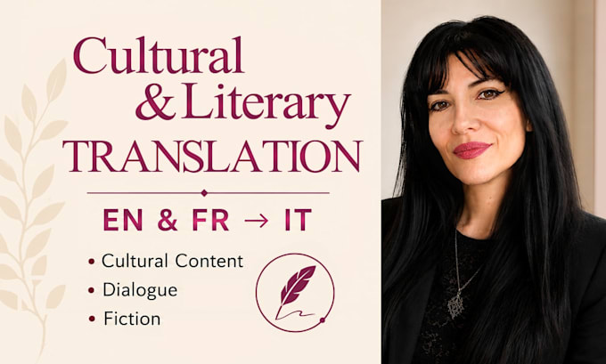 do literary and creative translation into italian