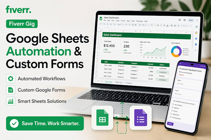 create custom google sheets automation, forms and dashboards