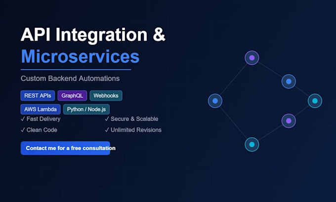 integrate apis and build custom microservices or backend automations