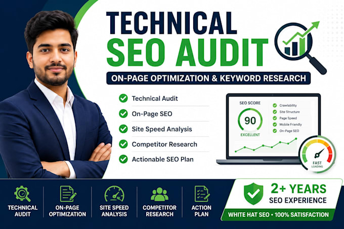 do technical audit, on page optimization and website optimization