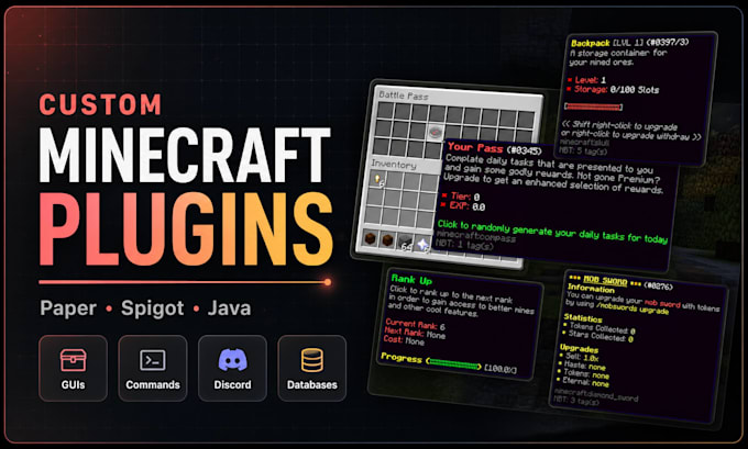 a custom minecraft paper or spigot plugin
