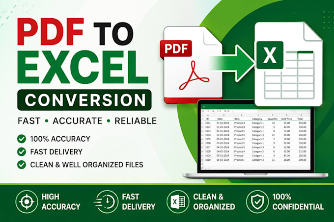 do PDF to excel data conversion
