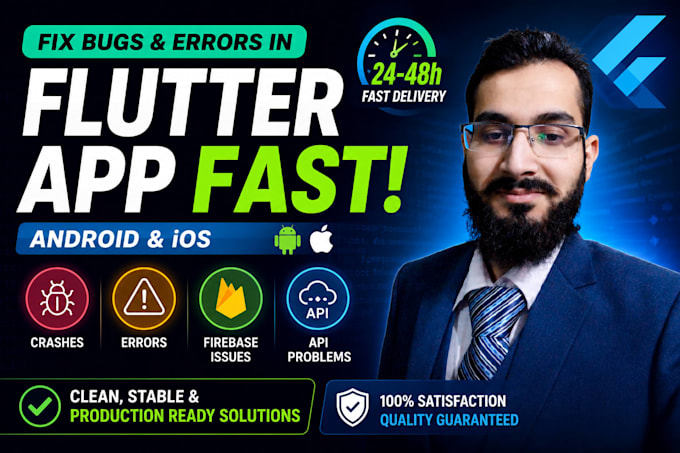 fix bugs, crashes, and errors in your flutter app