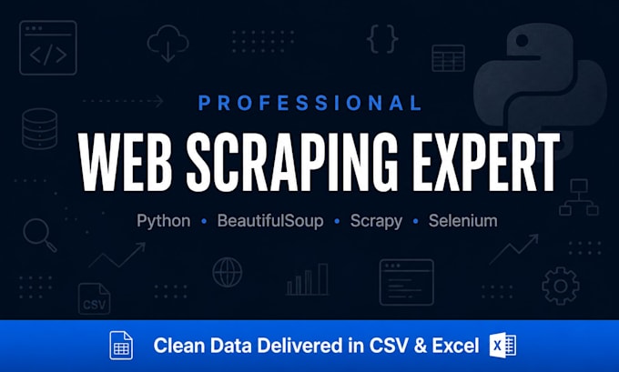 scrape any website and deliver clean data in CSV or excel fast