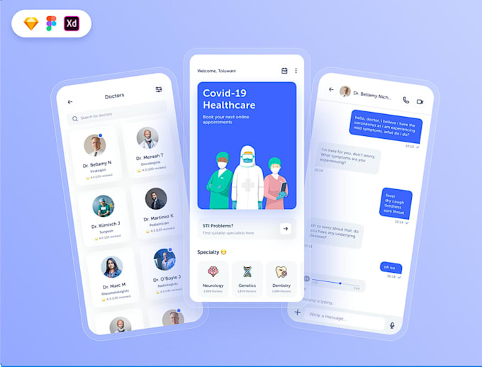 design a professional UI,UX app or website in figma