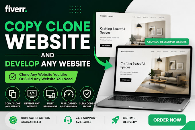 copy clone website and develop any website