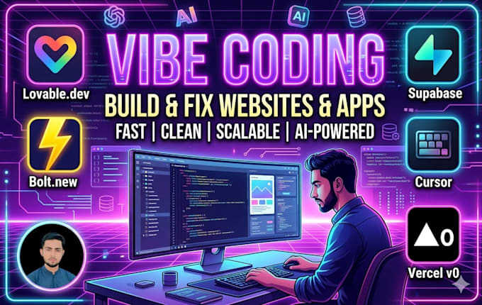 build, fix, and deploy web apps using vibe coding ai